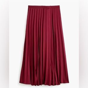 J.Crew Pleated Midi Skirt in Burgundy Sz 16